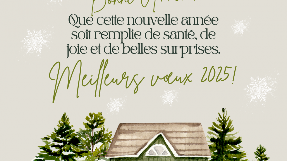 Meilleurs vœux 2025 de la Clinique du Val d'Aquennes !