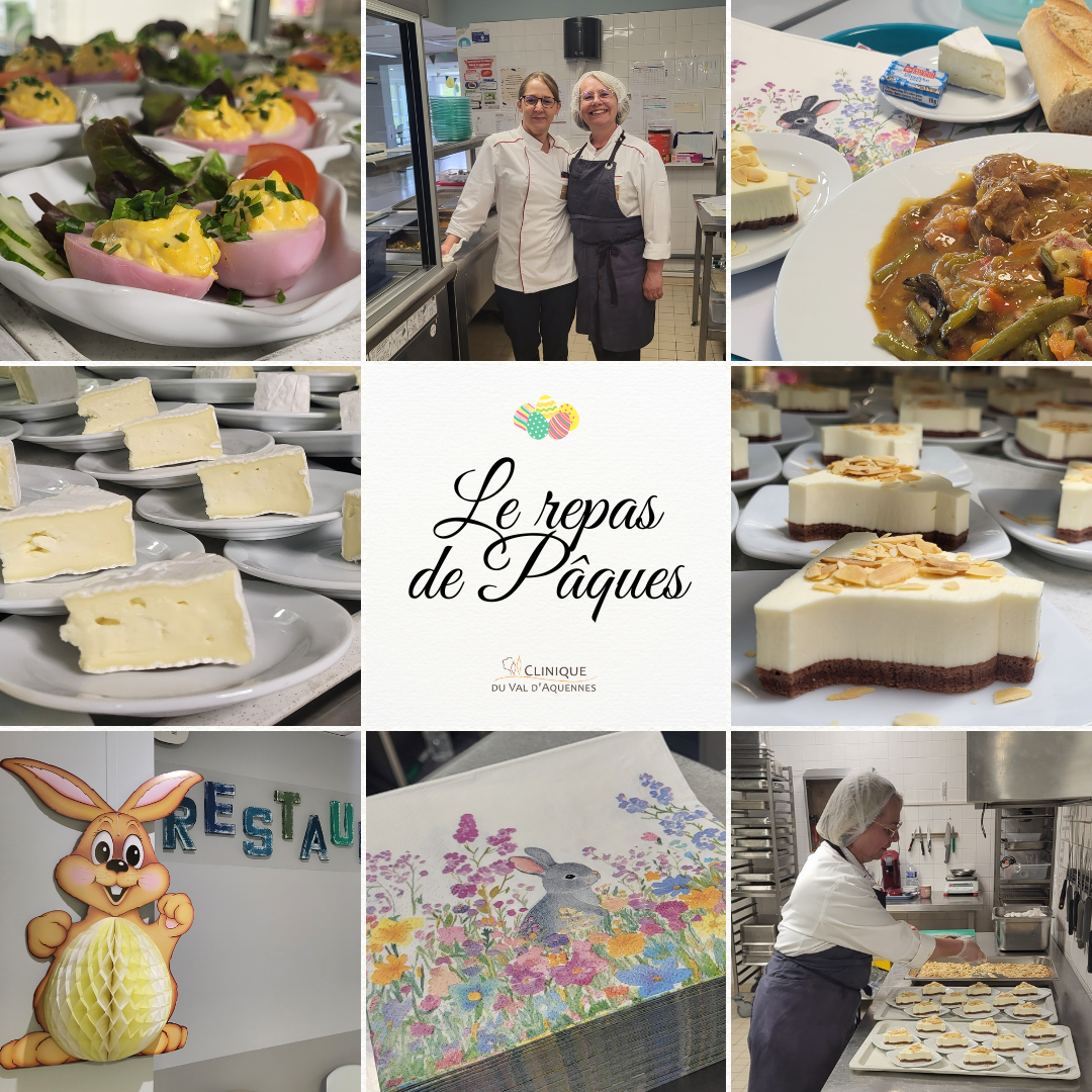 Pâques à la Clinique du Val d’Aquennes : repas festif
